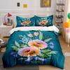 Colorful Floral and Leaves. Bedding Sets Duvet Cover Sets Duvet Covers Pillowcases(1 * Duvet Cover 2 * Pillowcases, Without Duvet Insert)