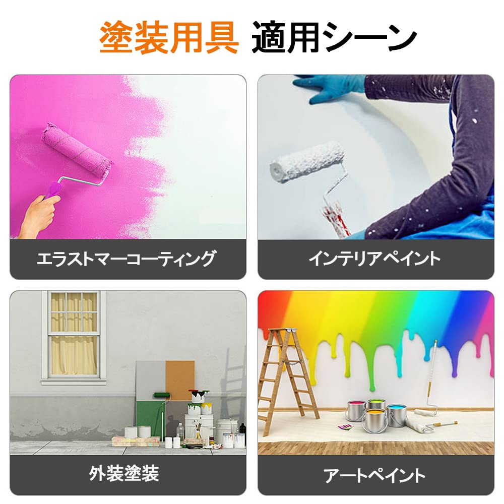 Odowalker Paint Roller Includes Paint Paint Paint Roller and Paint DIY Supplies 8-Piece Set, Roller, Brush, Cover, Tray,