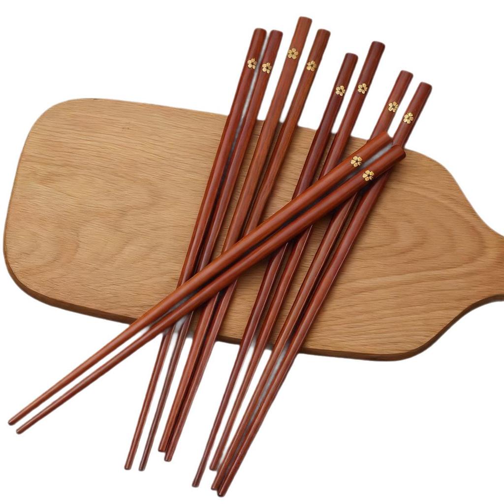 2025 High-End Anti-Mold Golden Cherry Blossom Bamboo Chopsticks – Anti-Slip & Heat-Resistant for Home Use