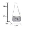 Sweet And Fresh Bowknot Handbag For Women  Style Trendy Underarm Messenger Bag Chain Shoulder Bag