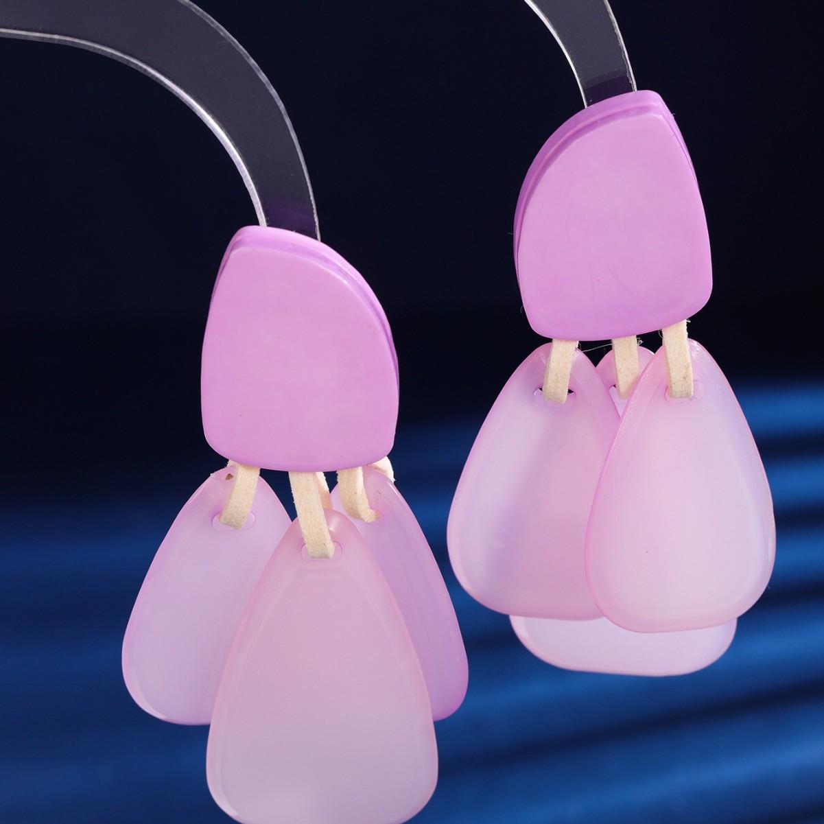 

Fashion tassel earrings рожевий