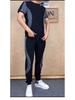 Icy Men's Classic Two-Piece Sportswear Set - Summer Casual Nine-Point Elastic Pants