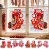 Chinese New Year Door Stickers 2026 Year of The Horse Spring Festival Window Clings for Home Decoration Good Luck Zodiac Door Decals