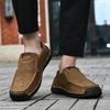 Outdoor Leather Shoes Men Comfortable Handmade Leather Flats Shoes Man Shoes Leisure Fashionable Walking Shoes