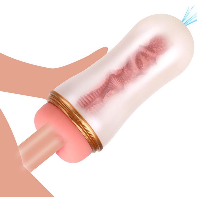 Male Masturbator Vaginal For Men 18 Sexy Toys Penis Pump Glans Sucking Sex Goods Adult Vagina Real Pussy Erotic Products 16cm