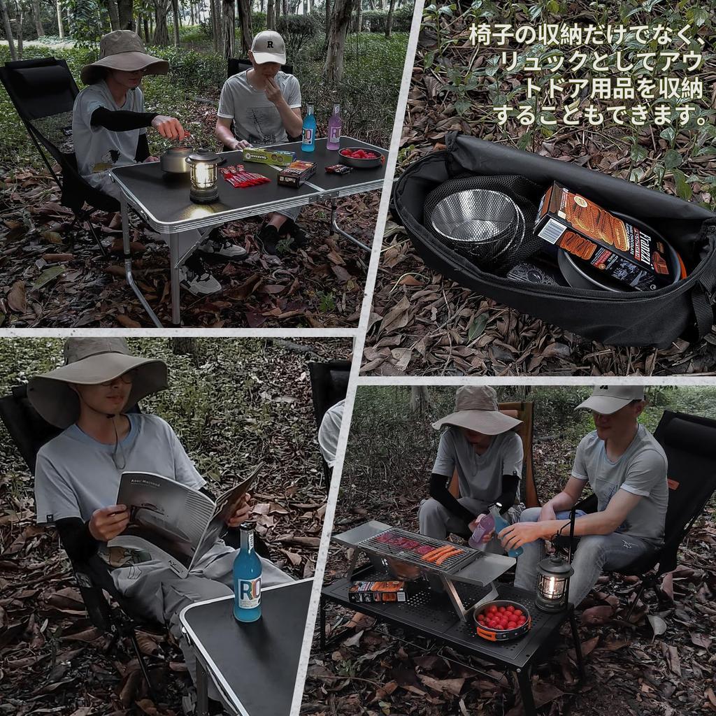 DesertFox Outdoor cu capacitate ultra ușoară pentru pahare, geantă de depozitare compactă cu spate înalt, convenabilă pentru scaune portabile 0066 piese, pentru camping