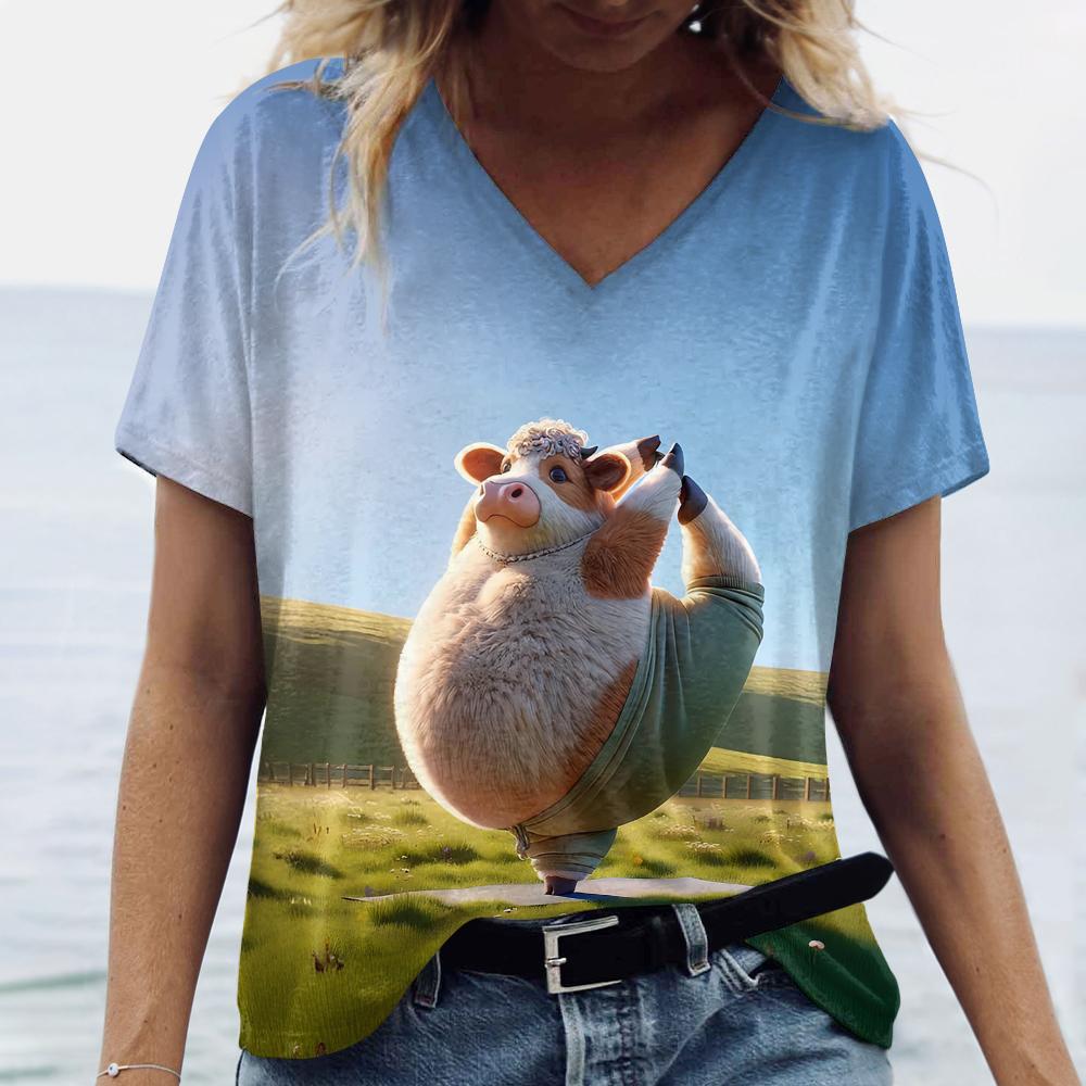 

Женские футболки с принтом в виде мультяшного кота, милые повседневные футболки с короткими рукавами и рисунком кота на животе, летние модные футболки, свободная женская одежда, топ XL