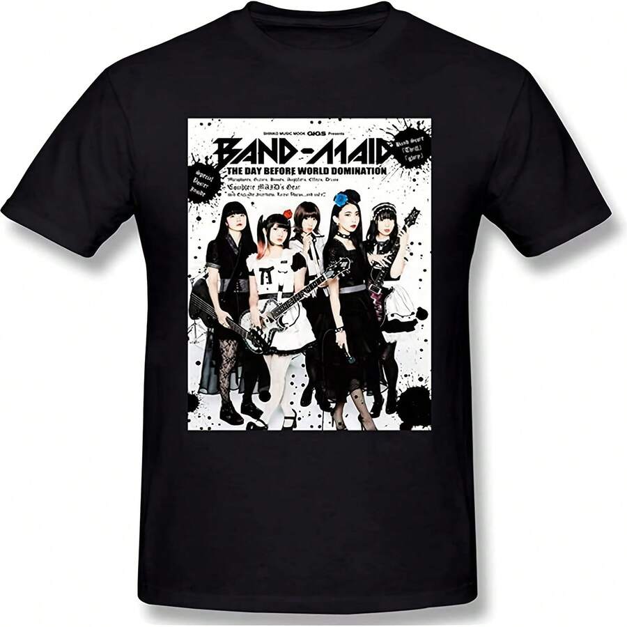 

Black Printed TShirt for Unisex Casual Unisex Graphic Tee 4XL