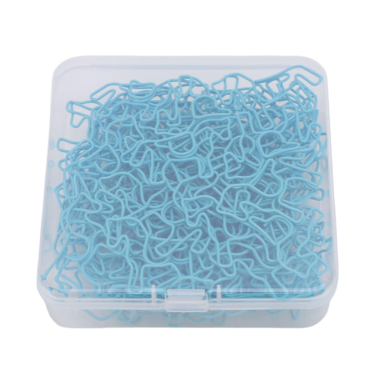 Скрепки для бумаги в форме лошади, многофункциональные милые скрепки-закладки в форме железной лошади с прозрачной коробкой Sky Blue