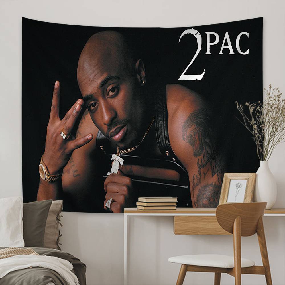 2PAC Tupac 3D Printed Cartoon Tapestry Wall Hanging Decoration Household Home Decor