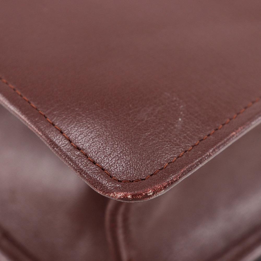 Cartier Must Line Umhängetasche Bordeaux Kalbsleder Damen Gebraucht