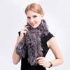 MWFur Fashion Winter Fluffy Fox Fur Scarves Hand Knitted Fox Fur Neck Collar Knit Fox Fur Scarf for Women