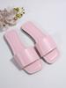 [Foreign Trade] Temperament High-heeled Slippers Women's Summer Wear Square Head Open-toed Simple One-word Small Sandals