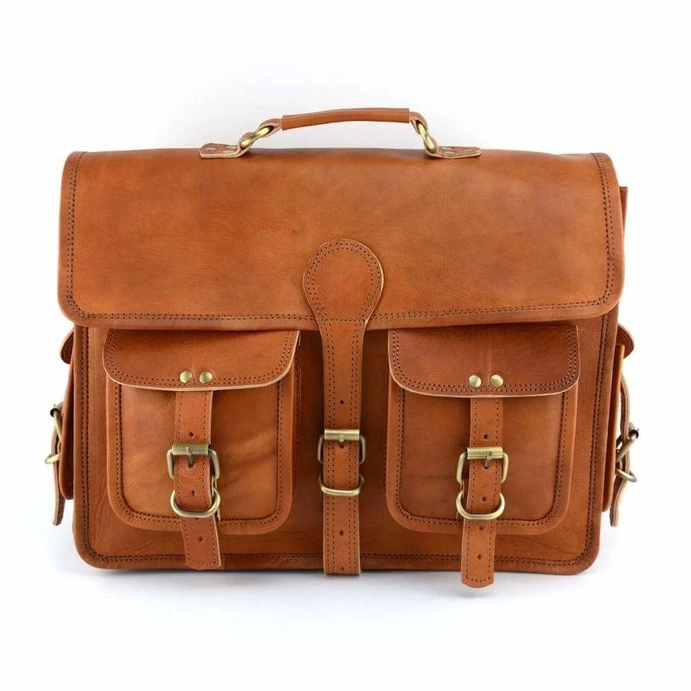 Bag Laptop Leather Messenger Handmade Vintage Briefcase Satchel Shoulder Men