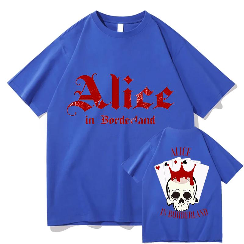 100% Cotton Vintage Alice In Borderlands Tour 2026 T-Shirt Fashion Men/Women Retro Oversize Loose Pure Cotton Clothes Tees Shirt