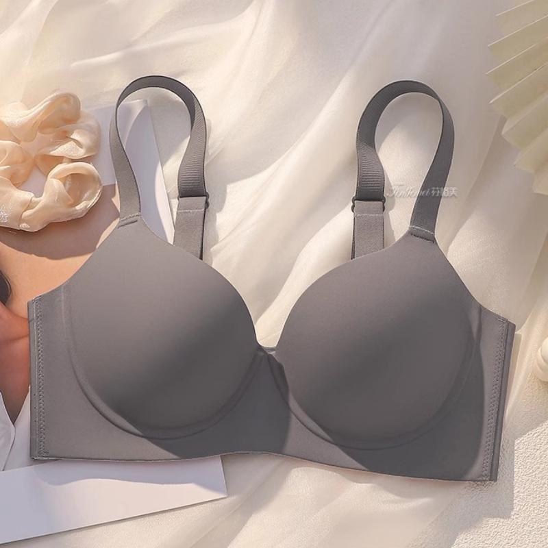 

Женский бесшовный бюстгальтер пуш-ап большого размера, повседневный однотонный базовый бралетт, удобное беспроводное нижнее белье 38 коричневый