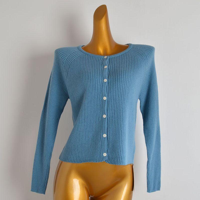 Spring & Fall New Arrival Fashion Pure Color Single-Breasted Long Sleeve Knitting Cardigan Women's Clothes Classic Style Loose Slimming Sweater Tops