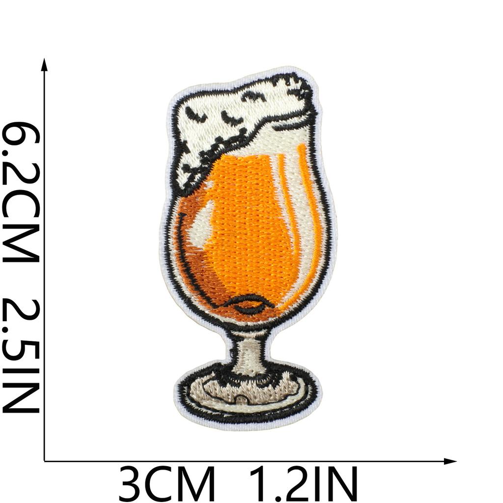 Carnival Beer Festival Embroidery Cloth Sticker Tide Play Decorative Patch Sticker Beer Cup Bag Decoration Embroidery Chapter Boy Ironing