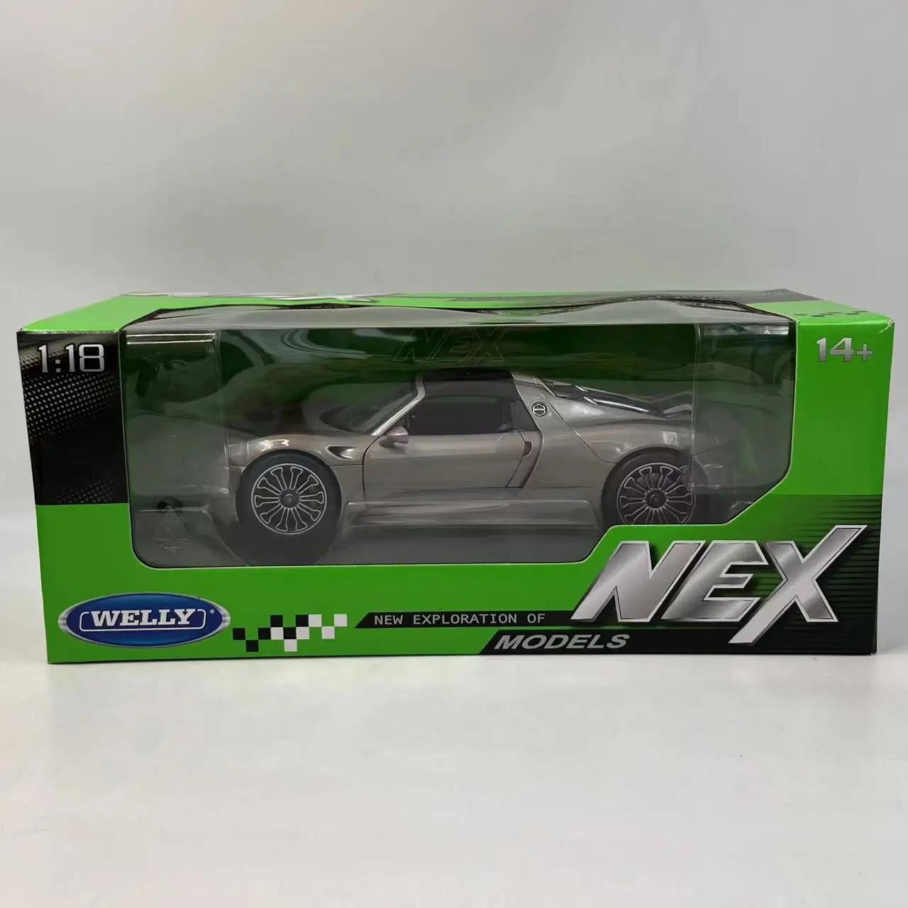 

Велли 1:18 масштаб Porsche 918 Spyder двухдверный родстер имитация литой под давлением модель автомобиля коллекционная игрушка подарочный дисплей