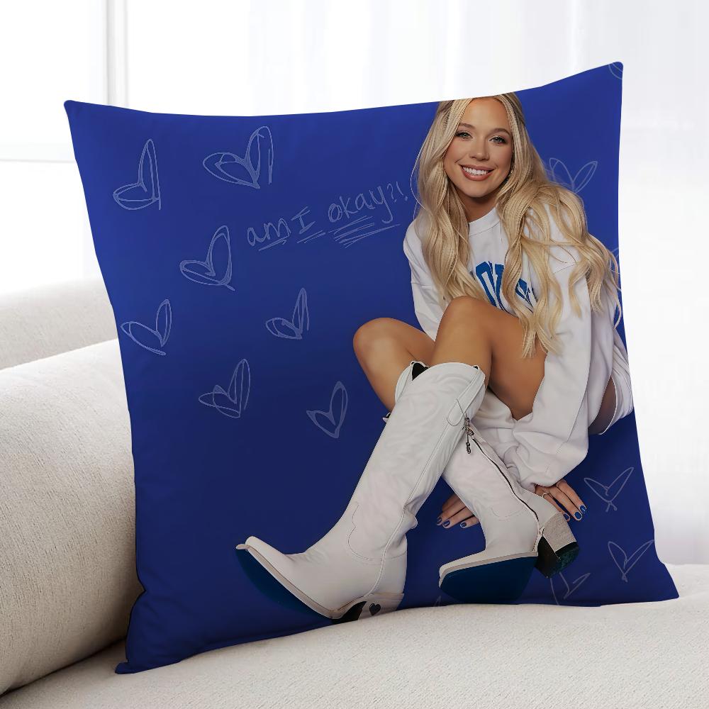Singer M-Megan M-Moroney Am I Okay cushion cover Home Bedding Sofa living Room pillowcase Simple Soft Skin Cushion Cover