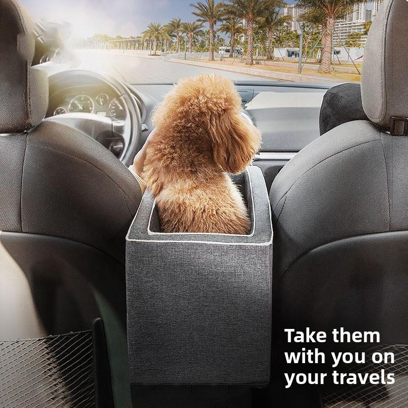 Trasportino per Auto per Animali Domestici con Calore e Cuscino Rimovibile per Cani Piccoli