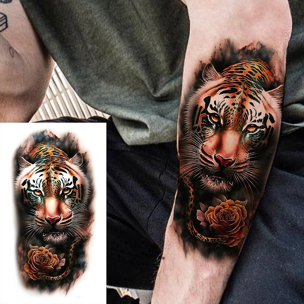 1 Sheet Dragon Temporary Tattoos For Men Women Water Transfer Tattoo Sticker Self Adhesive High Quality Fake Tatoo Arm Forearm