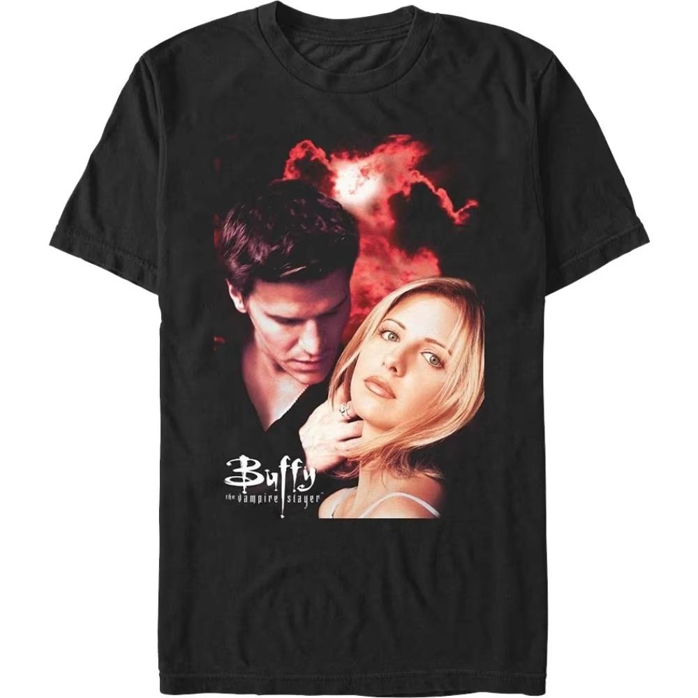 Buffy The Vampire Slayer Buffy Angel Rounisextic Graphic Tshirt Unisex Unisex Retro 90s Tv Show Print Oversized Unisex High Quality