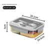 Compartment Lunch Box Microwaveable Japanese Style Bento Box Rectangular Plastic Lunch Box