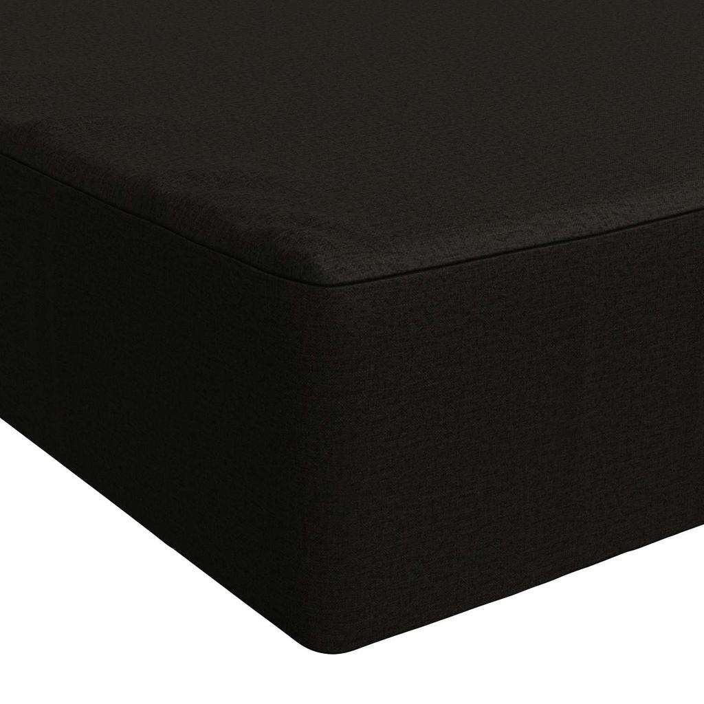 Seat Cushion SOEST 100percent Polyester Black 120 x 60 x 15 cm