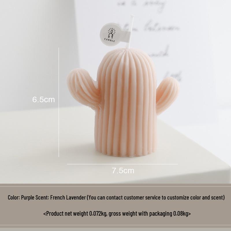 Cactus Shaped Handmade Soy Wax Aromatherapy Candles - Scented Gift Favors