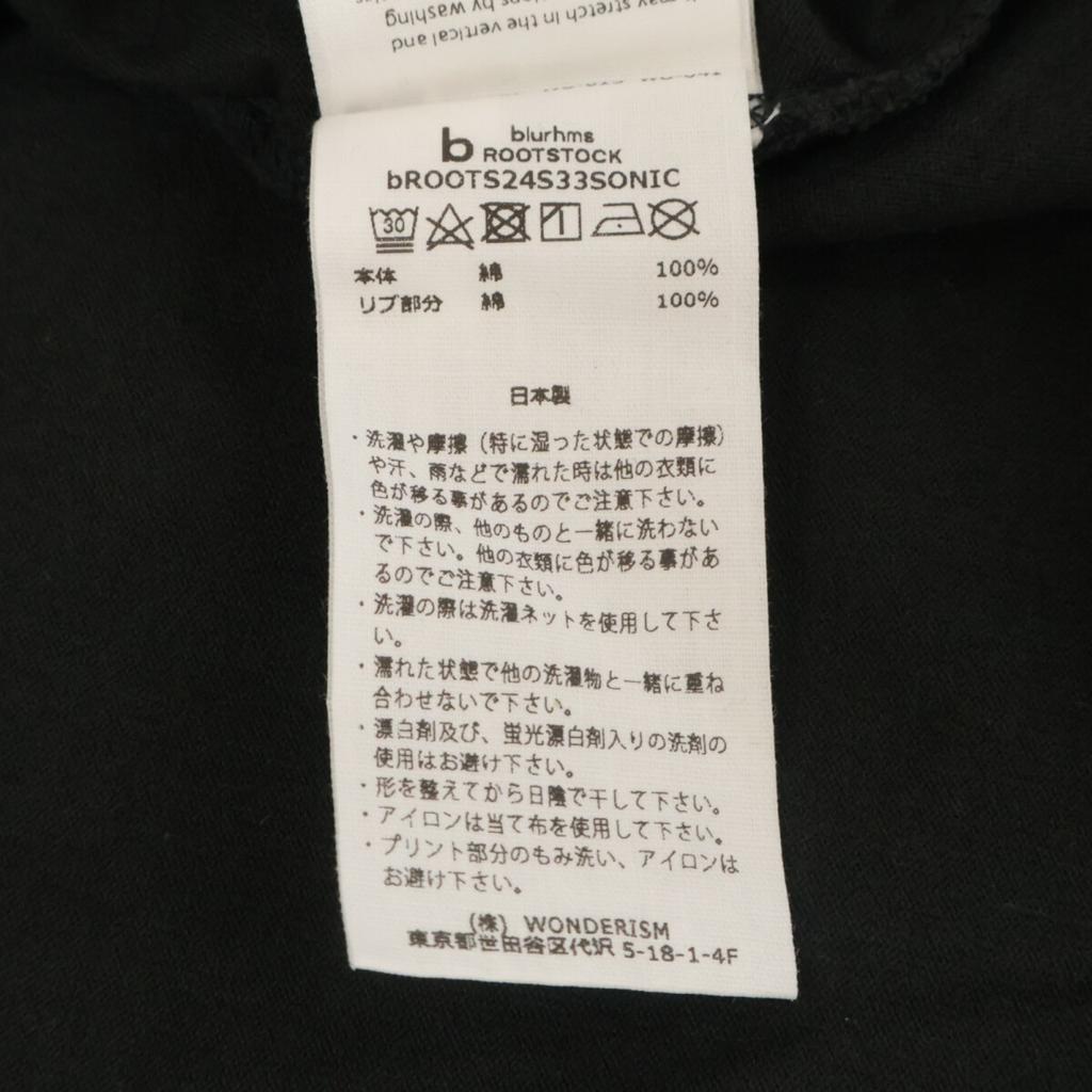 blurhms [x Sonic Youth] Black "We don't like" Print Tee T-shirt tops 4 blackUsed