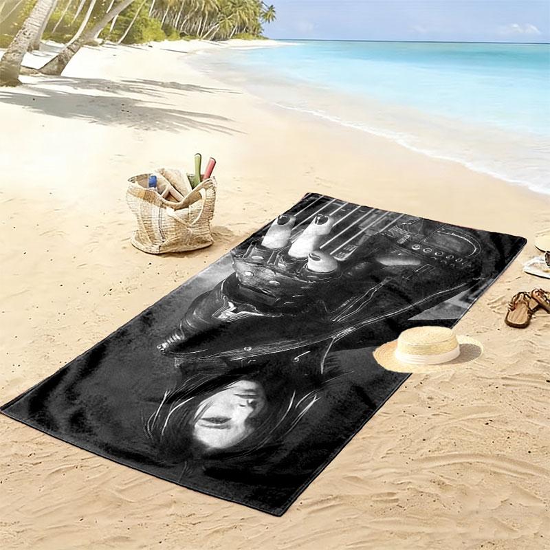Bill Kaulitz Print Strandtuch, Großes Weiches Schnelltrocknendes Handtuch für Strand Camping Schwimmen
