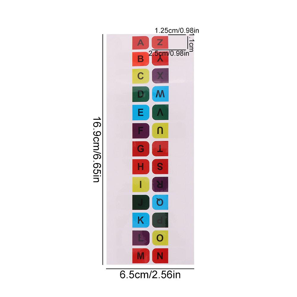 Waterproof Alphabet Page Markers Small Strips Page Marker Sticky Flags Sticky Index Tabs Binders