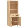Highboard in Sonoma Oak Finish 69.5 x 34 x 180 cm Particleboard