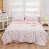 Fresh Floral Pattern Summer Quilt Skin-friendly Air Conditioning Thin Comforter Home Dormitory Thin Blanket Machine Washable