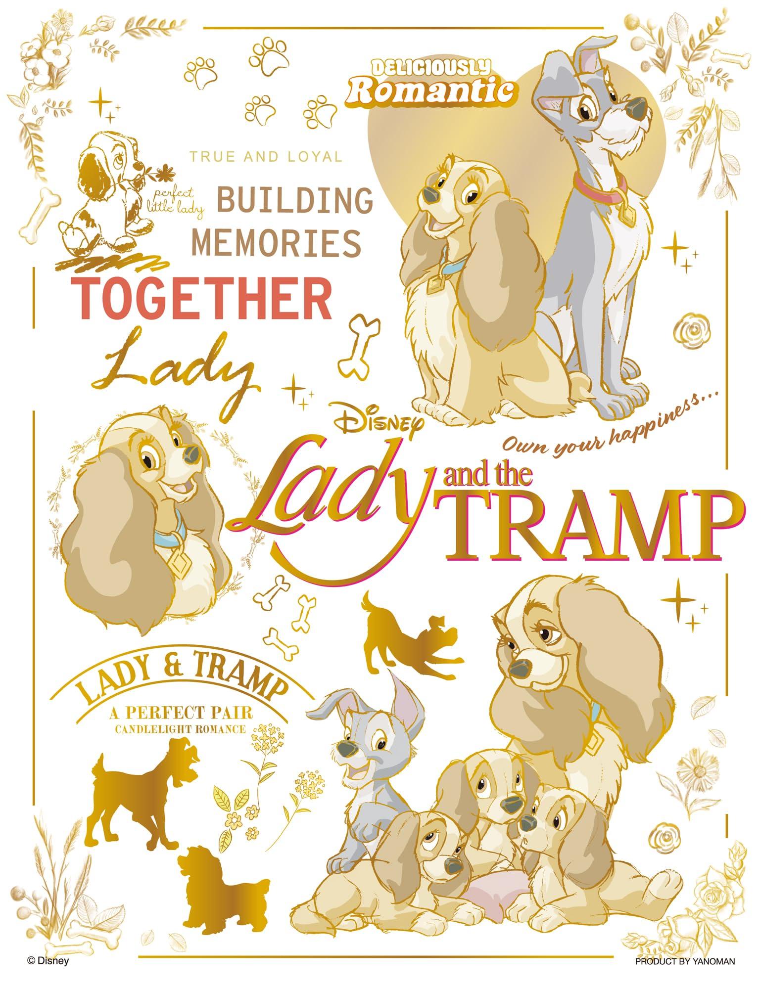 

Yanoman [Made in Japan] 300-Piece Jigsaw Puzzle, Petit Petit Light Series, Disney Colorful Gold Lady and the Tramp, 42-111 (16.5 x 21.5 cm), Includes