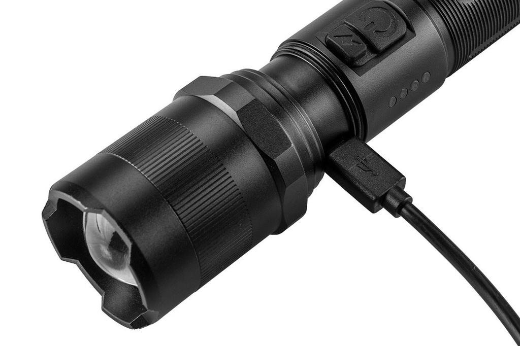 Usb Rechargeable Flashlight 1000 Lm Osram P9 Led - T N99-035