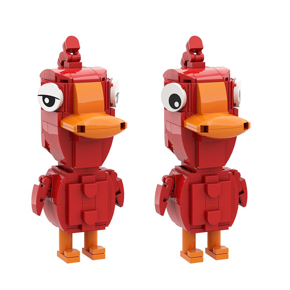 MOC Goose Goose Duck Building Blocks Toy - Blue, White, Red - Compatible with Lego Small Parts