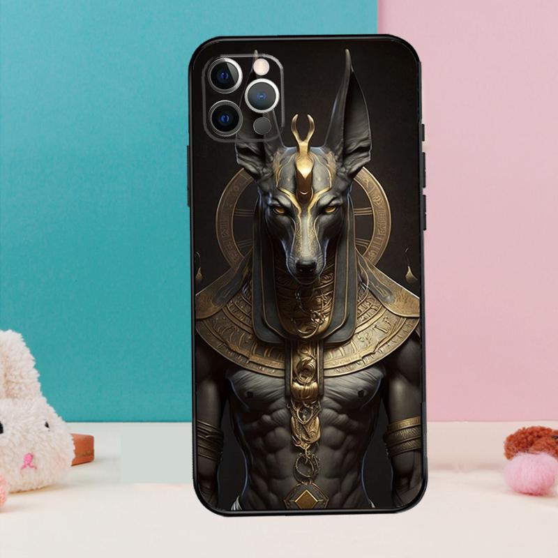 Egypt Nefertiti Anubis Ankh Phone Case For iPhone 16 15 14 13 12 11 Pro Max 12 13 mini XR 15 16 Plus 16e Cover Coque