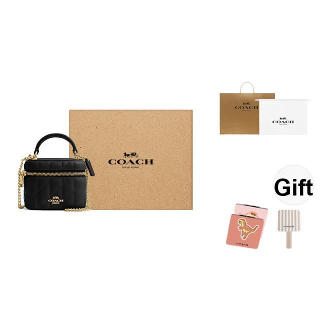 Coach Ava 11 Removable Chain Strap Napa Leather Mini Shoulder Crossbody Bag Women Bags Black CY730-IMBLK