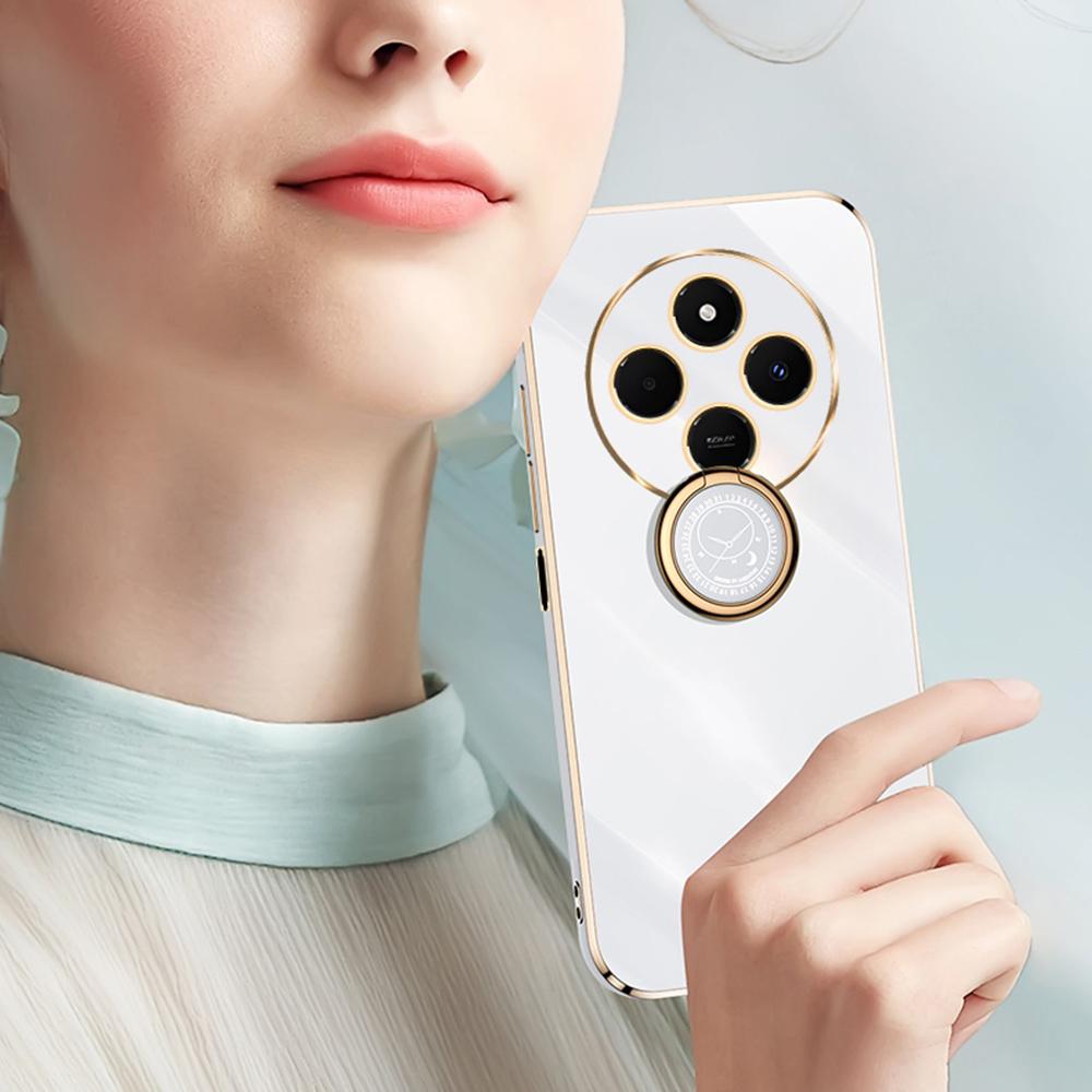 XINLI Für Xiaomi Poco C75 4G/Redmi 14R 5G/14C 4G Hülle Ring Ständer Galvanisiertes TPU Handyhülle