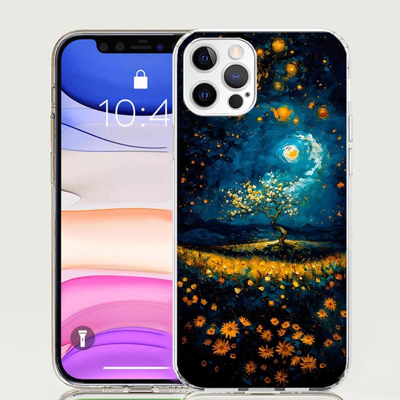 Starry Night Van Gogh Art Phone Case For iPhone 17 Air 16 15 Plus 11 14 Pro Max 13 Mini 12 7 8 + SE Pattern Art Customized Cover