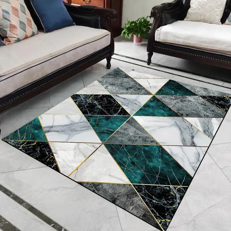 

Light Luxury Geometry Carpets Modern Living Room Large Area Rugs Home Sofa Chair Side Soft Mat Room Decor Doorway Hallway Carpet 60x90cm