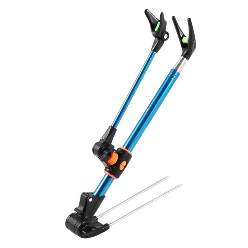 

Adjustable Folding Fishing Rod Support Frame Telescopic Fishing Rod Bracket Double Purpose Bracket Fishing Rod Holder 1.7 meters