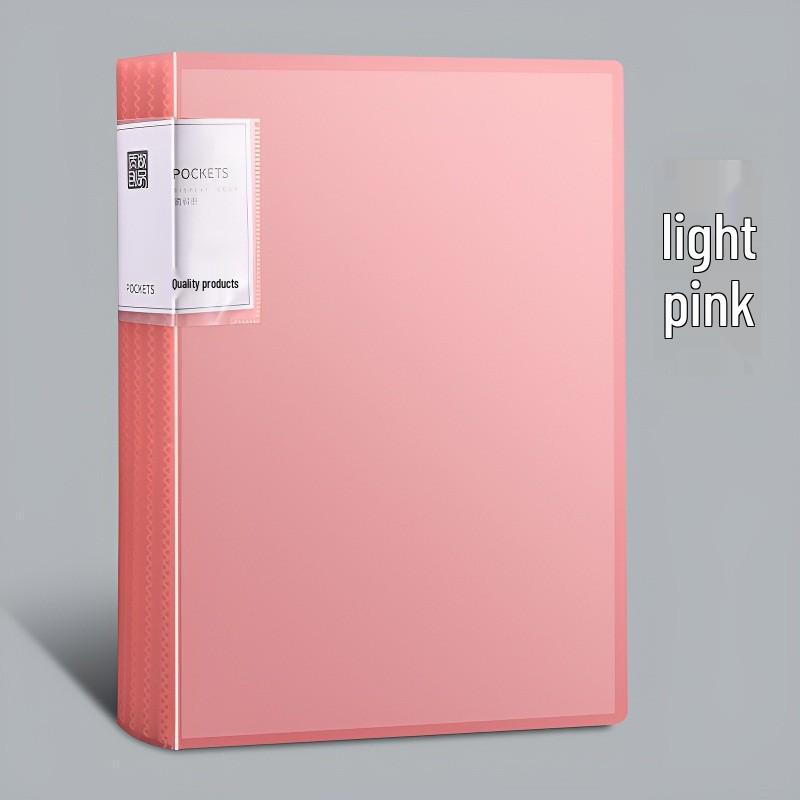 Morandi A4 Transparent Multi-Layer File Folder with Insert Pages and Buckle Closure