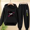 Children Hoodie Child Ninja Print 3-12 Years Old Boys Girls Toddler Coat Top+Pants Stylish Casual Black Sweatshirt Set
