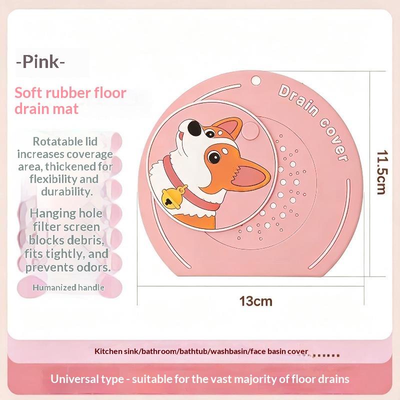 Insect-proof Floor Drain Cover Reusable Odor Blocking Drain Stopper Sink Seal Mat for Kitchen Shower Bathroom 1PC