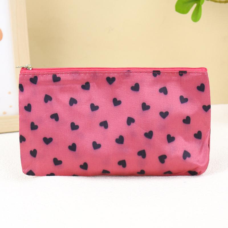 Cute Cosmetic Bag Toiletry Storage Bag Women'S Handbag Clutch Heart-Shaped Cosmetic Bag Travel Size
