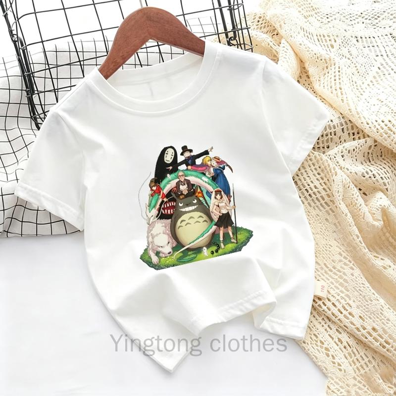 Totoro Cute T-shirts Unisex Fashion Short Sleeve Cartoon Anime Pattern Printed T-shirt Summer Clothes Comfortable Soft Tops Gift