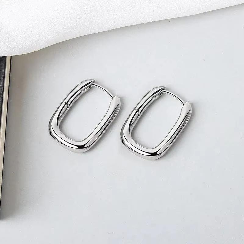 

Prevent Allergy Authentic 925 Sterling Silver Earrings Women Trendy Jewelry Vintage Minimalist Party Accessories Wedding Gift